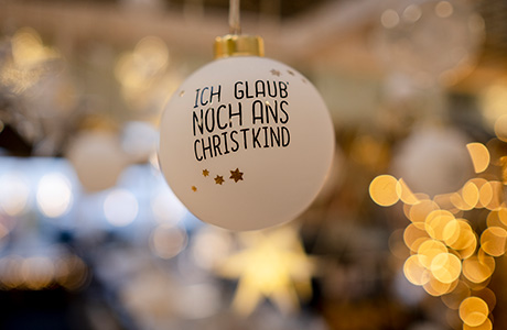 Winter Dekoration – Weihnachtskugel "Ich glaub noch ans Christkind"